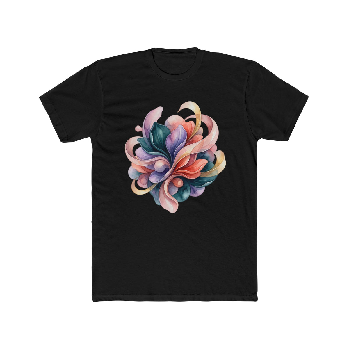 Abstract Floral Swirl T-Shirt — Colorful Psychedelic Art Tee