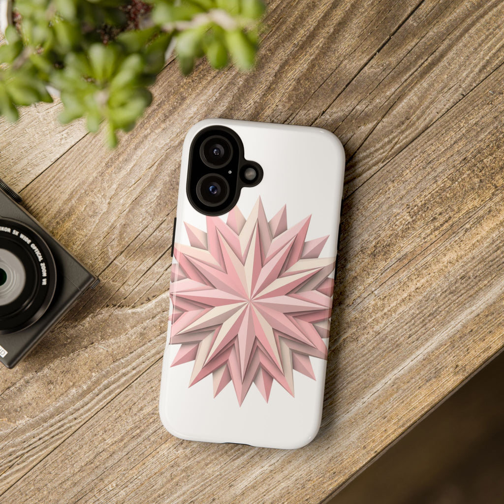 Pink Geometric Star Phone Case — Tough Protective iPhone Cover