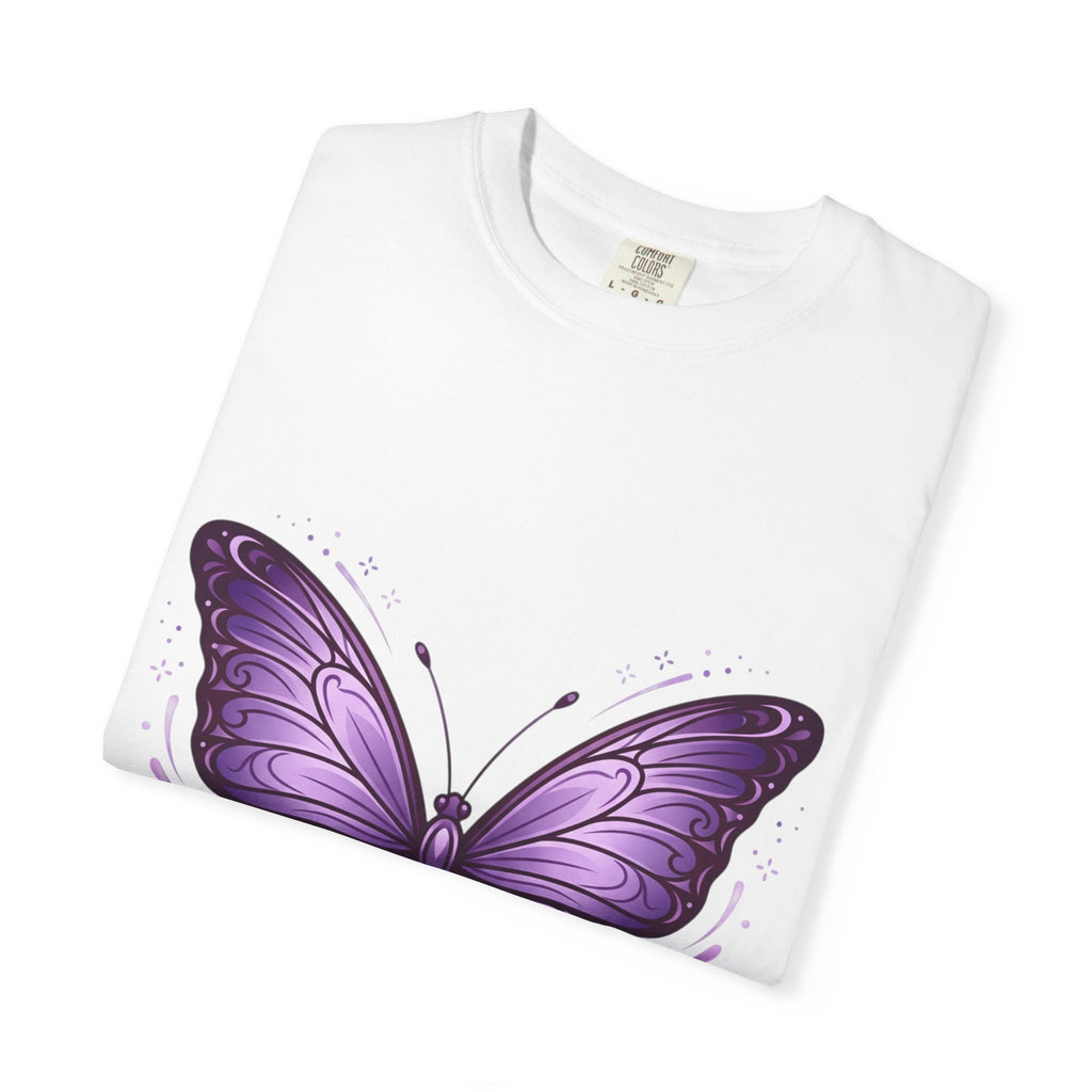 Purple Butterfly T-Shirt — Elegant Monarch Graphic Tee