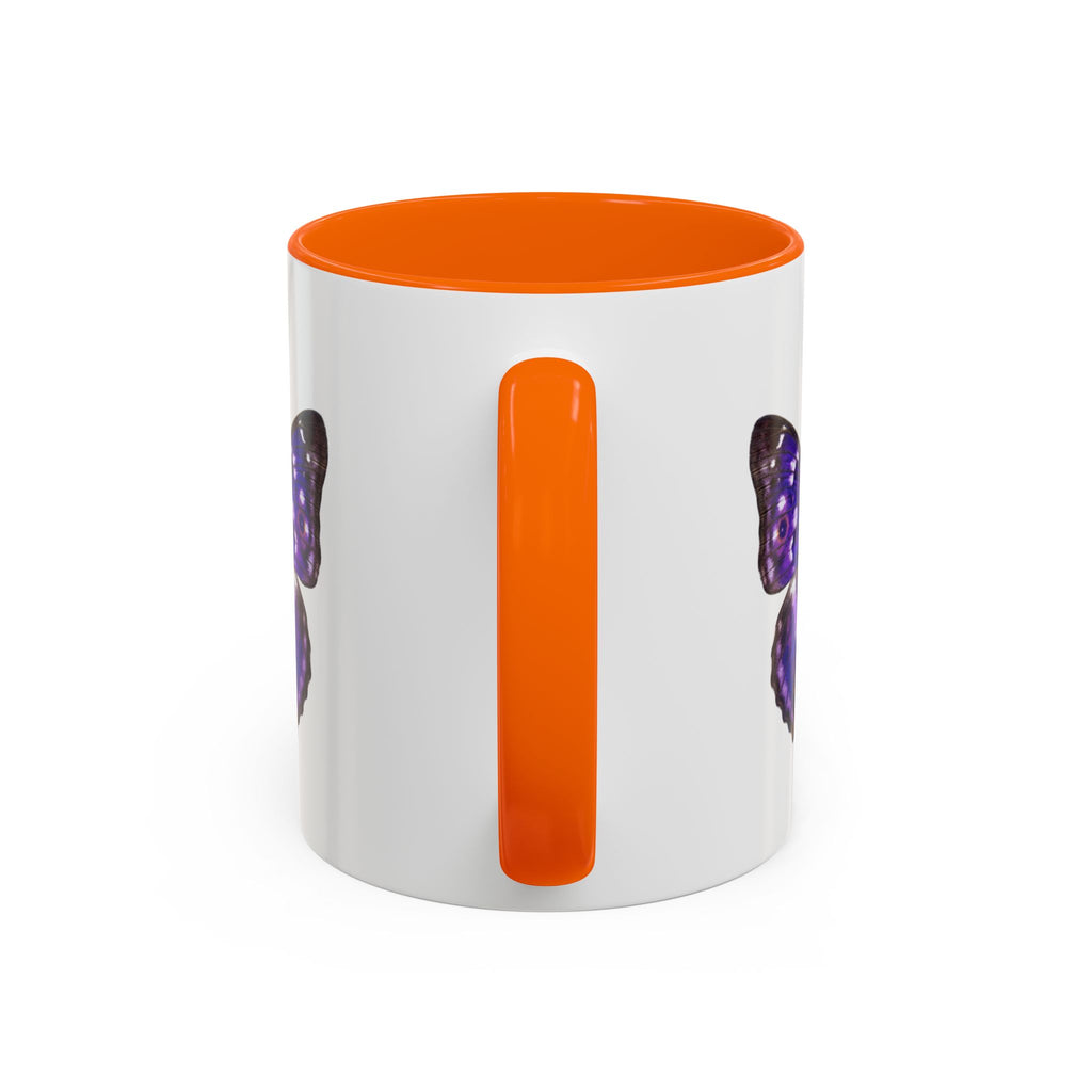 Purple Butterfly Accent Coffee Mug – Elegant Floral Butterfly Ceramic Cup