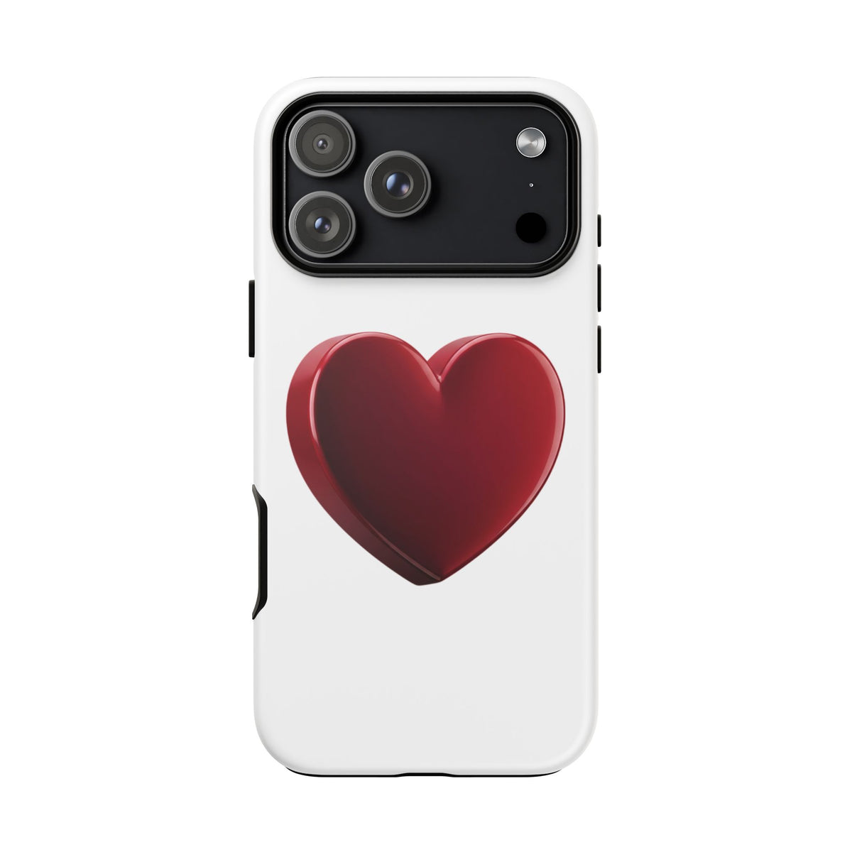 Heart Tough Phone Case - Red 3D Heart Protective Phone Case