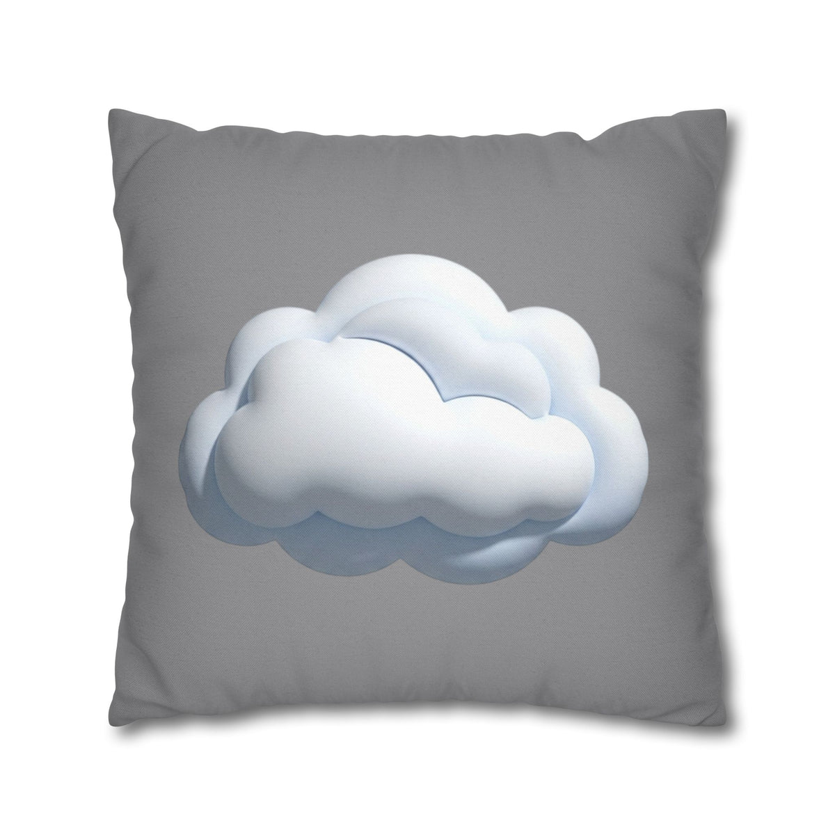 Cloud Graphic Pillowcase — Soft Grey Decorative Throw Pillow Cover