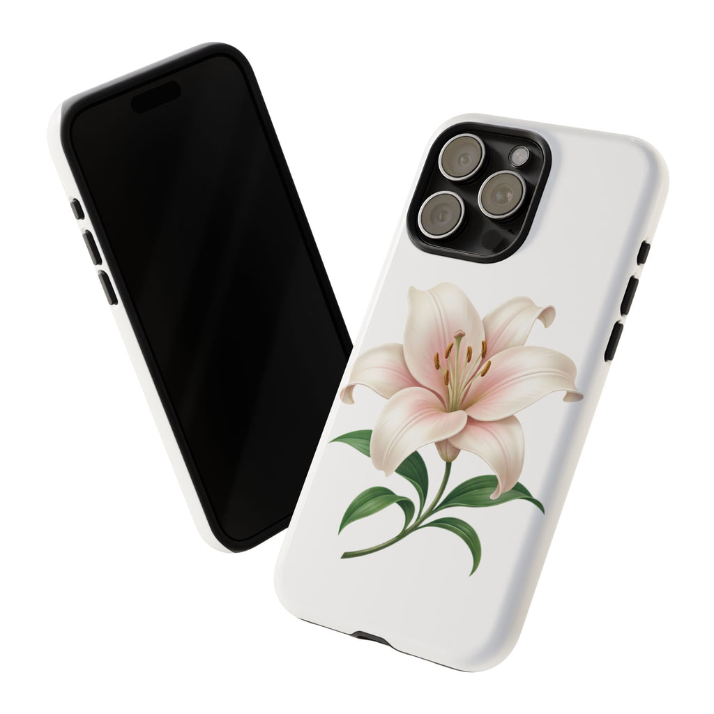Floral Lily Phone Case — Pink Lily Tough Protective Cover