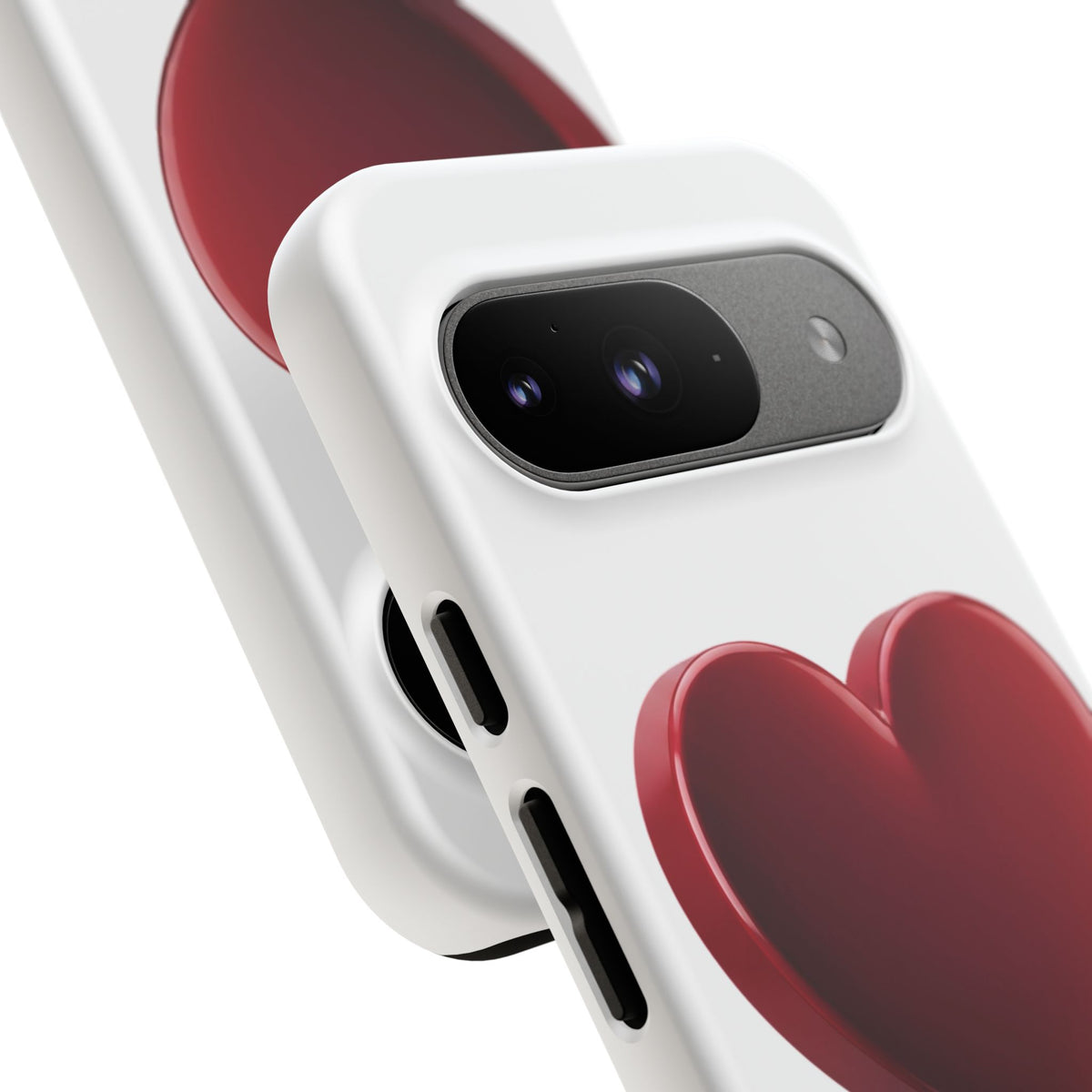 Heart Tough Phone Case - Red 3D Heart Protective Phone Case