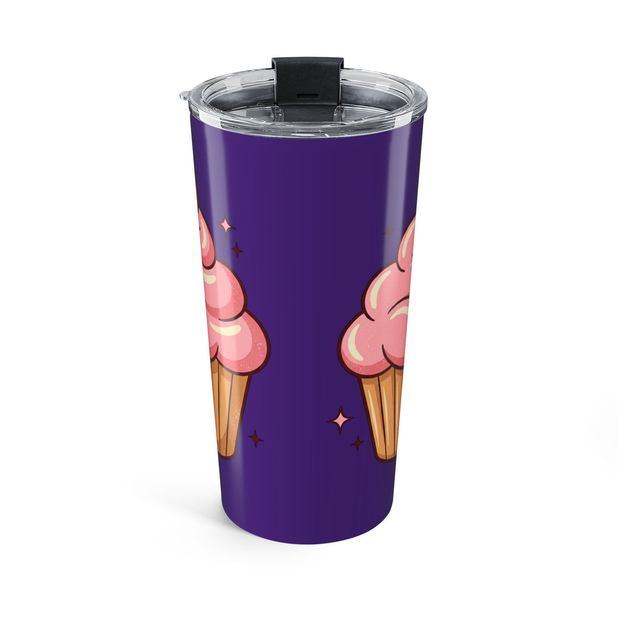 Pink Cupcake Tumbler 20oz- Dark Purple