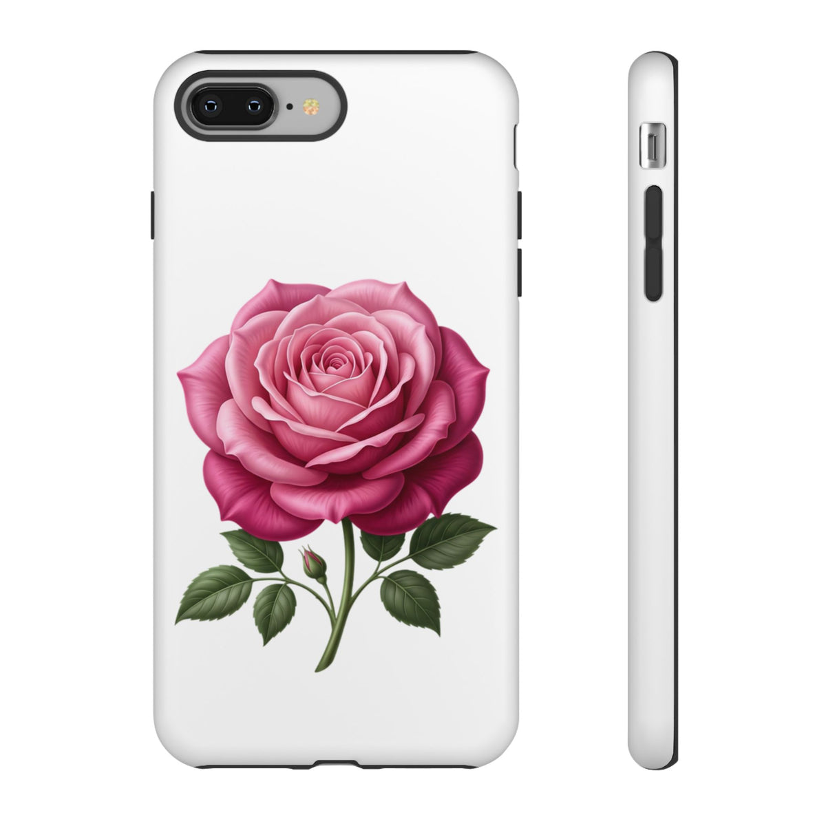 Pink Rose Tough Phone Case — Floral Protective iPhone Cover