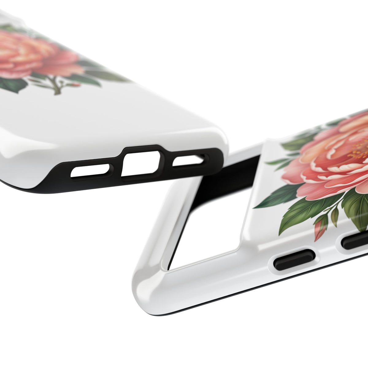 Floral Peony Tough Phone Case — Protective Botanical iPhone Cover