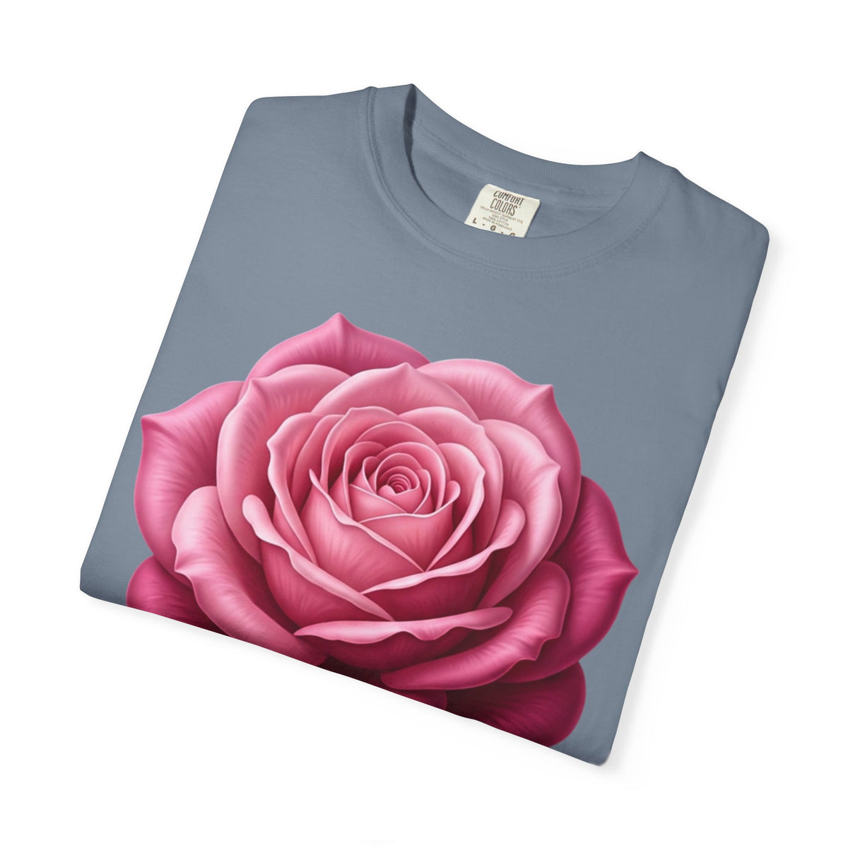 Vintage Pink Rose T-Shirt — Botanical Floral Graphic Tee