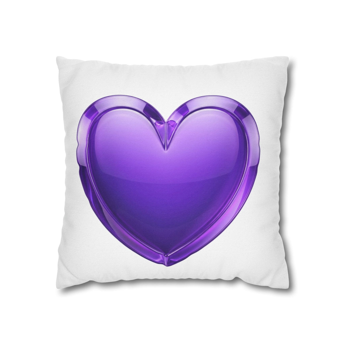 Purple Heart Spun Polyester Square Pillowcase