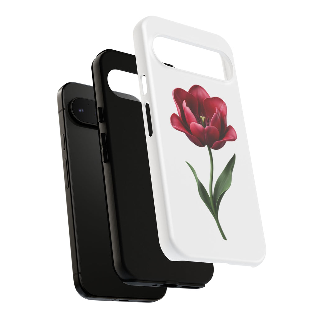 Tulip Floral Tough Phone Case – Protective Blossom iPhone Cover