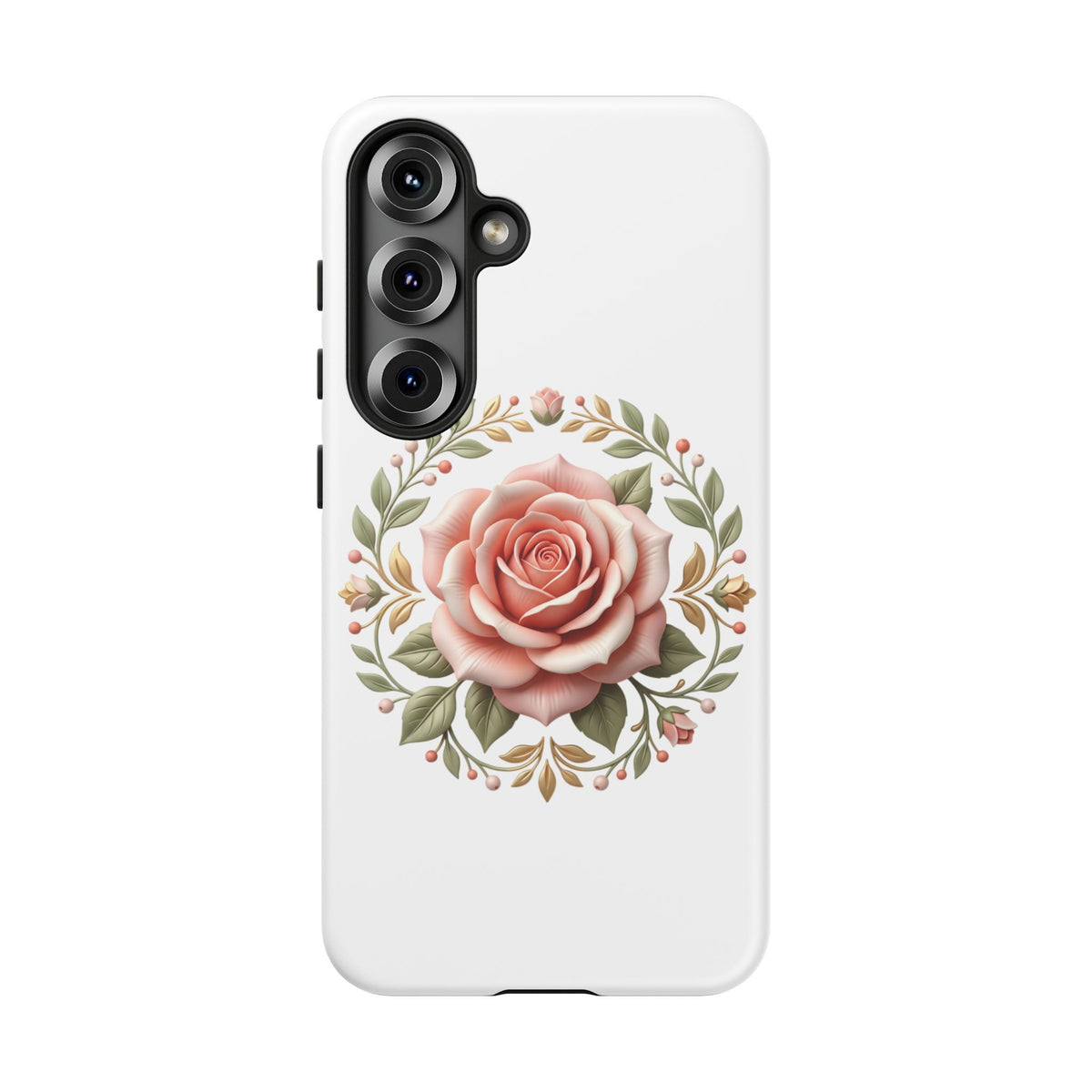 Floral Rose Wreath Tough Phone Case