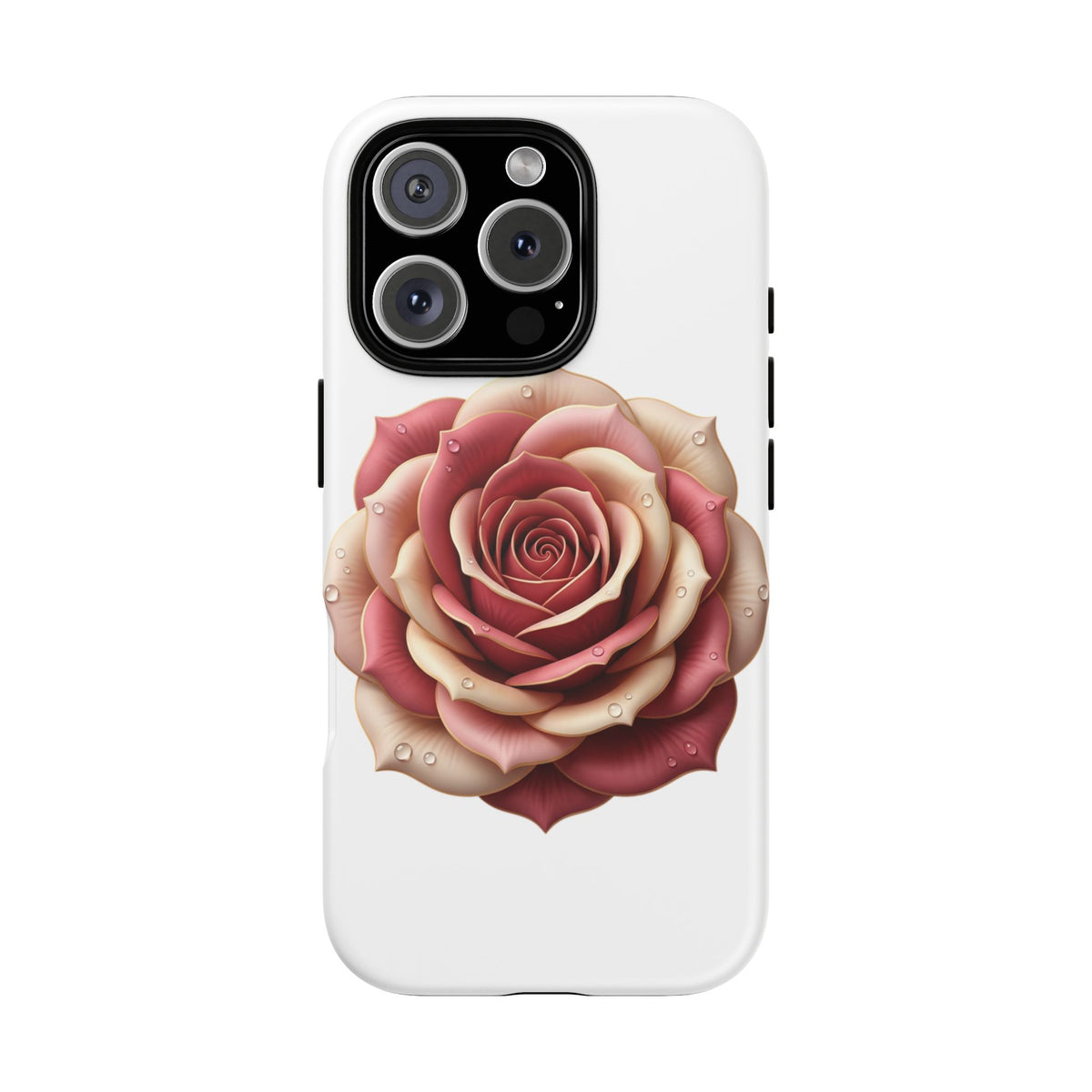 Rose Waterdrop Tough Phone Case — Protective Floral iPhone Cover