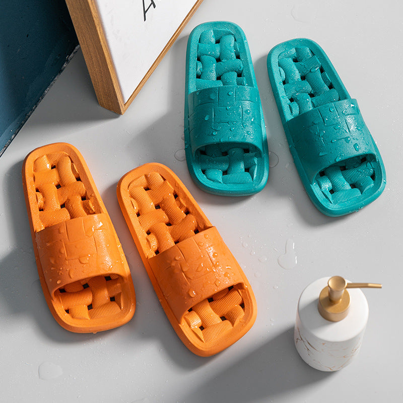Leaky Slippers Men’s Summer Hollow Bathroom Home With Non-Slip