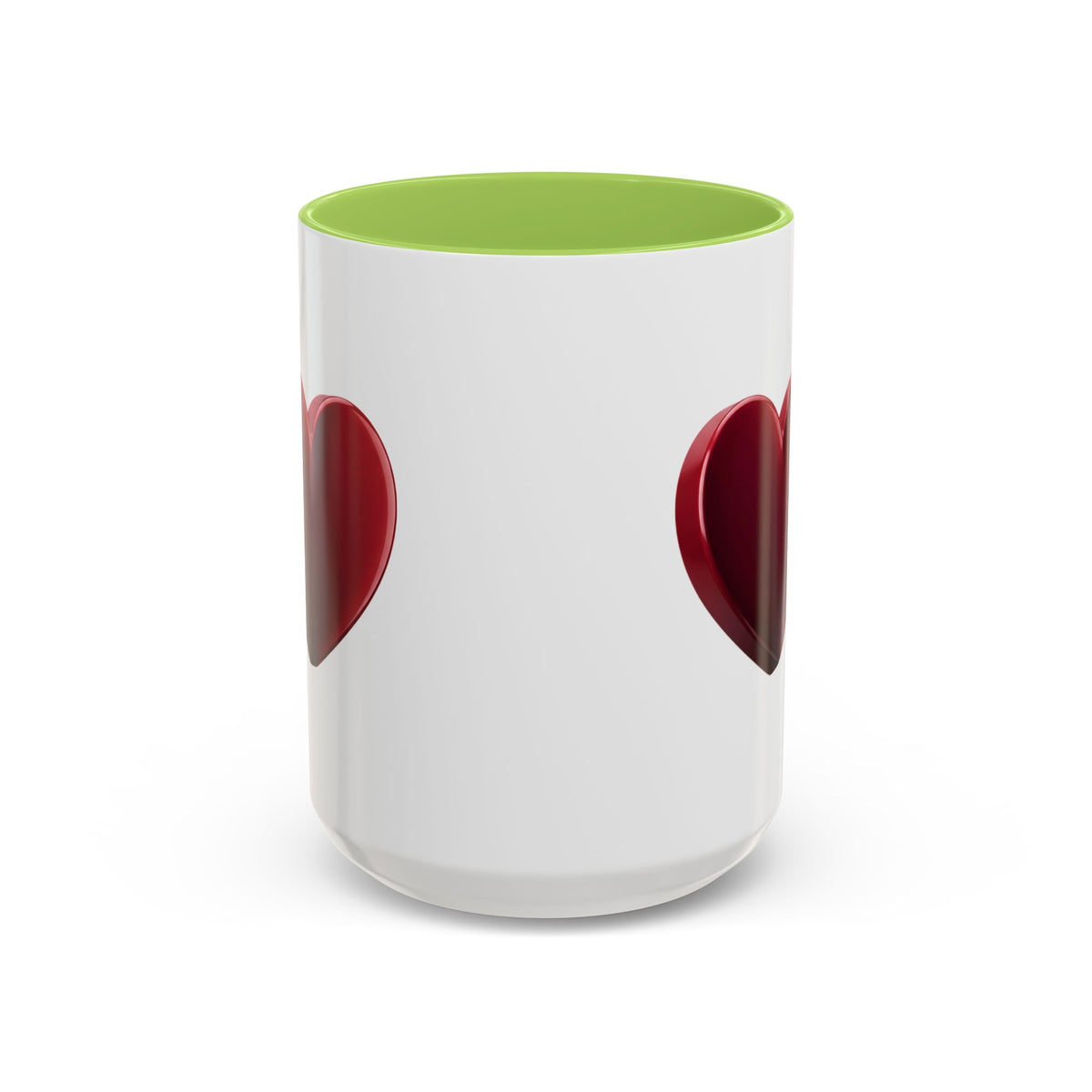 Heart Accent Coffee Mug – Red 3D Heart Design, Valentine’s Day Gift