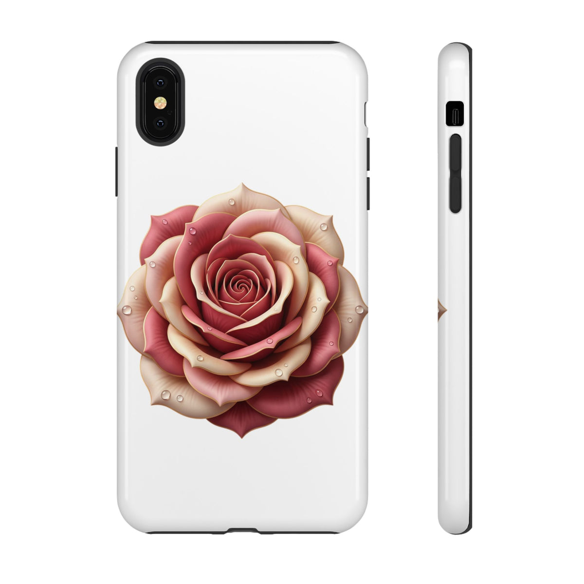 Rose Waterdrop Tough Phone Case — Protective Floral iPhone Cover