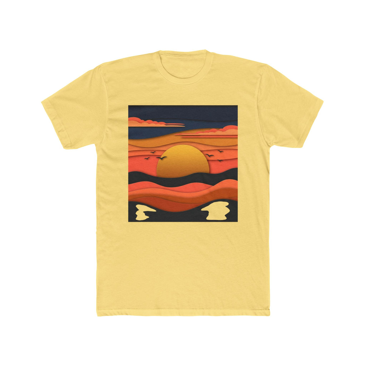 Sunset Waves T-Shirt — Retro Orange Sunset Graphic Tee