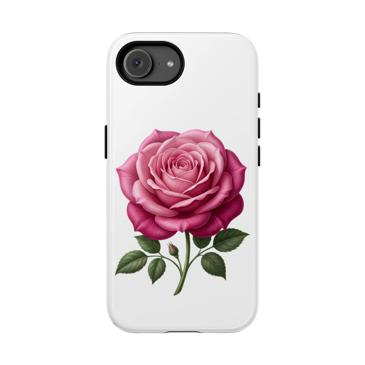 Pink Rose Tough Phone Case — Floral Protective iPhone Cover