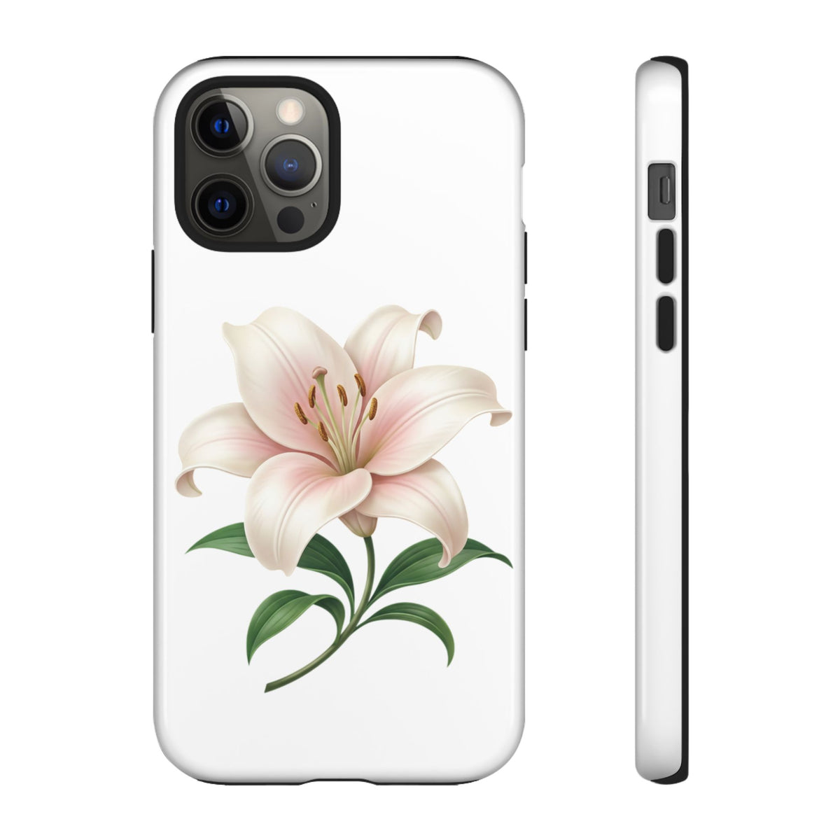 Floral Lily Phone Case — Pink Lily Tough Protective Cover