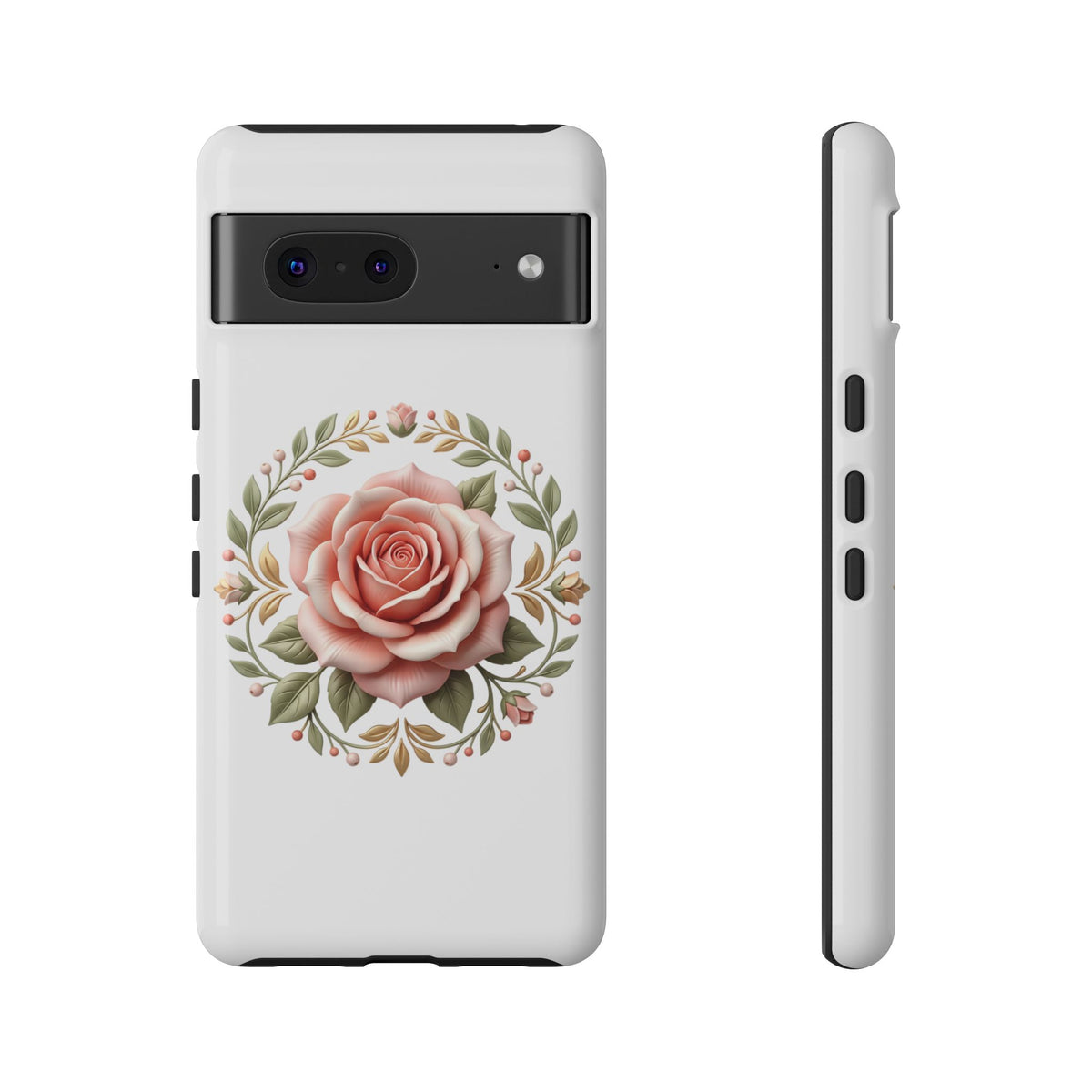 Floral Rose Wreath Tough Phone Case