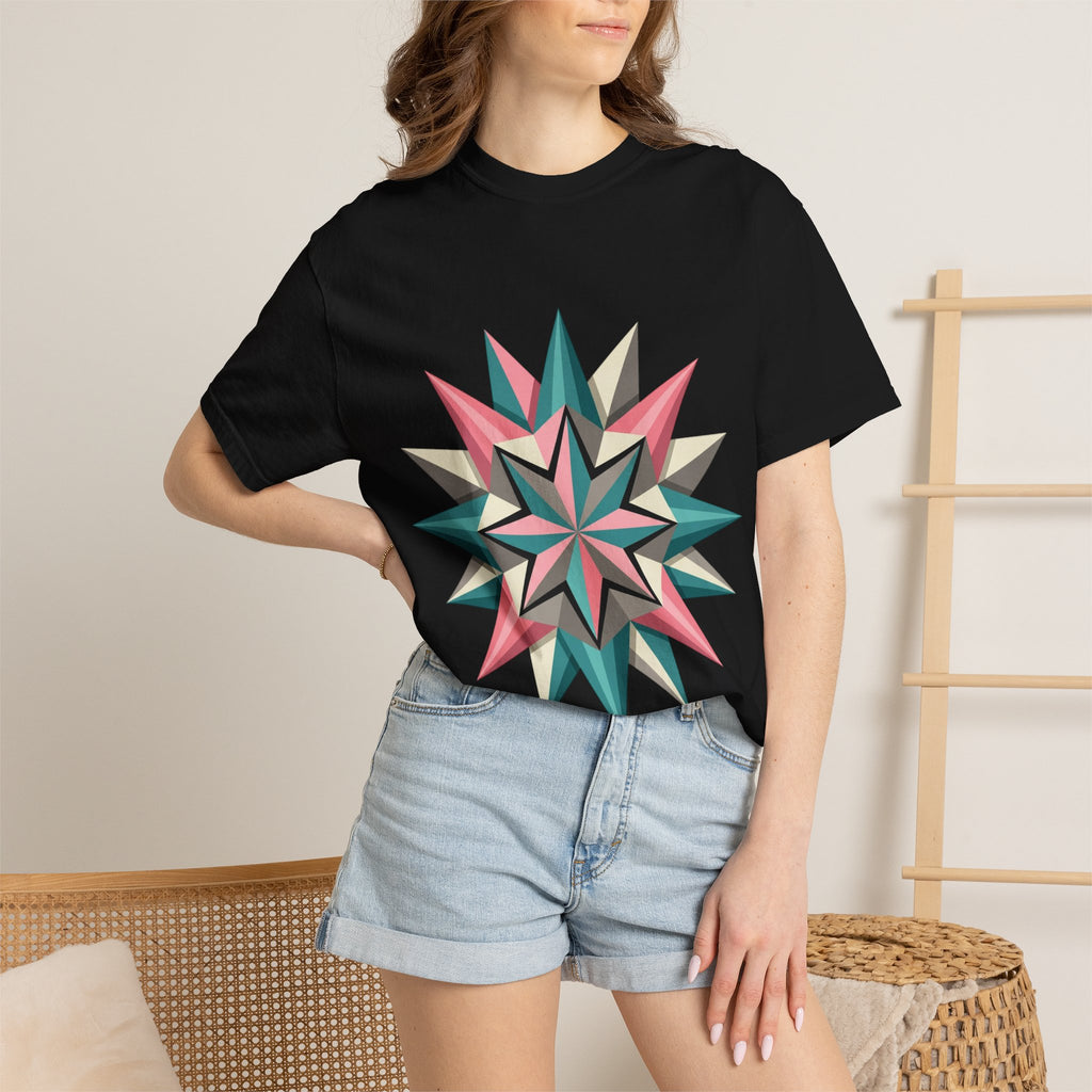 Geometric Starburst Graphic T-Shirt