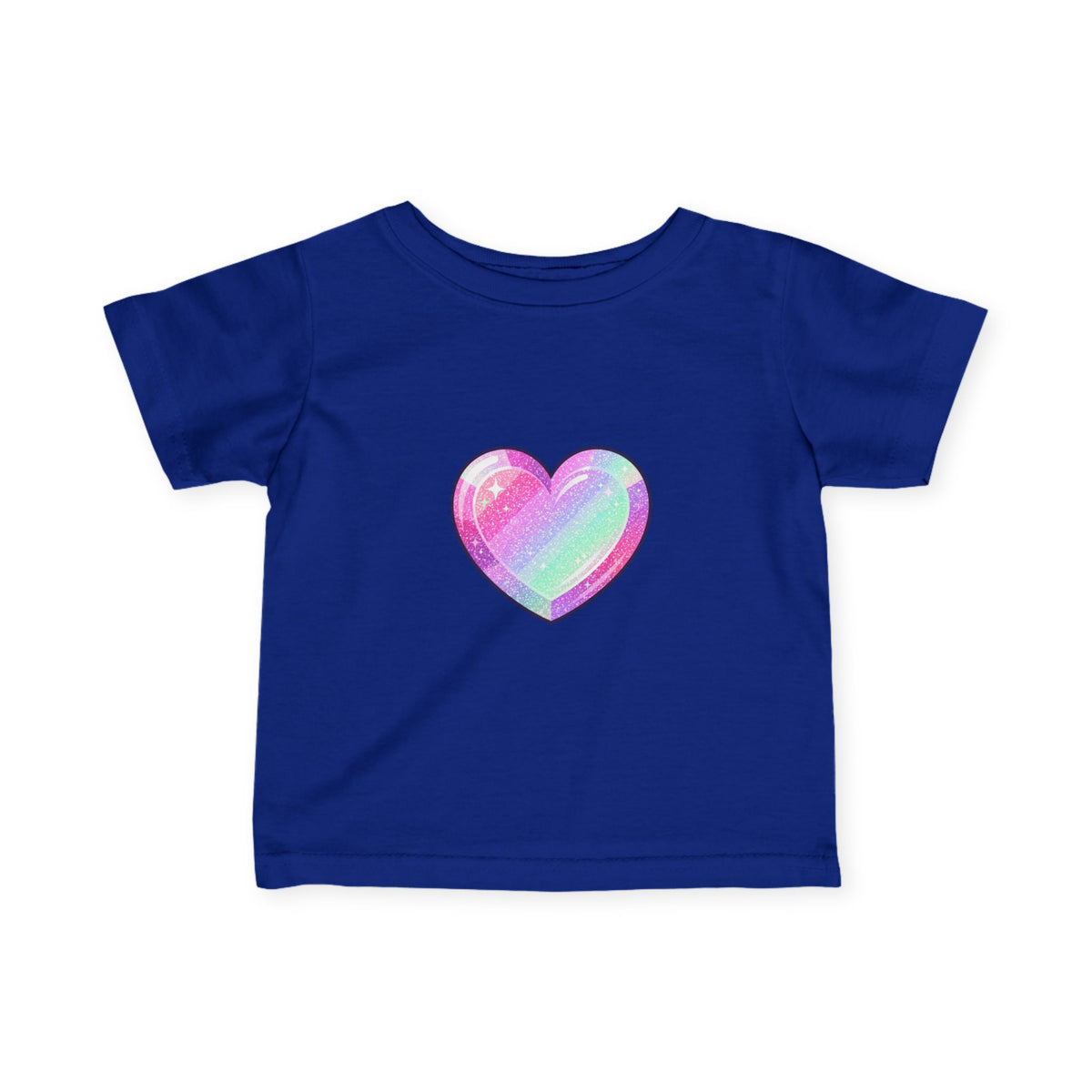 Infant Tee — Pastel Rainbow Heart Baby Shirt