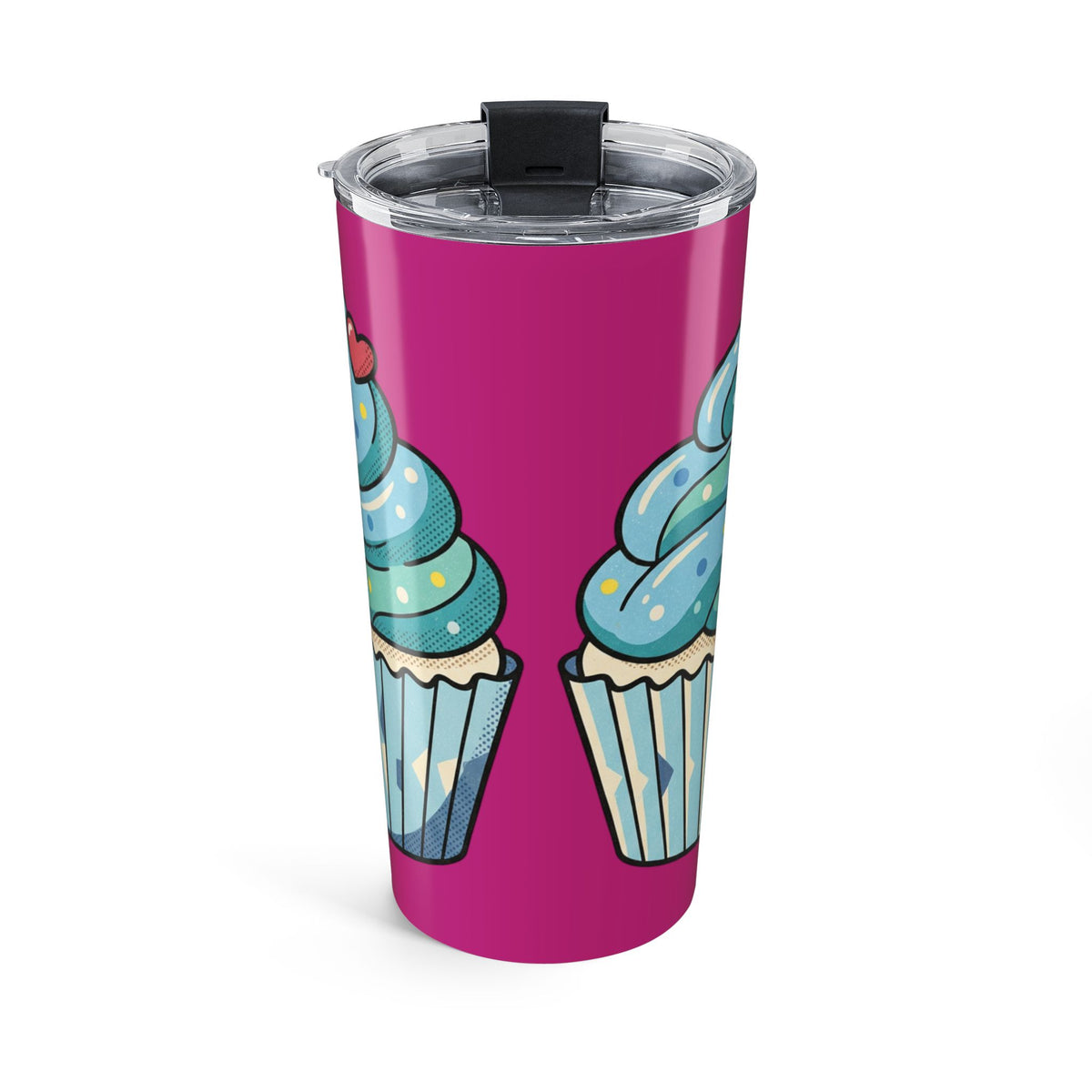 Blue Cupcake Frosting Tumbler 20oz- Magenta