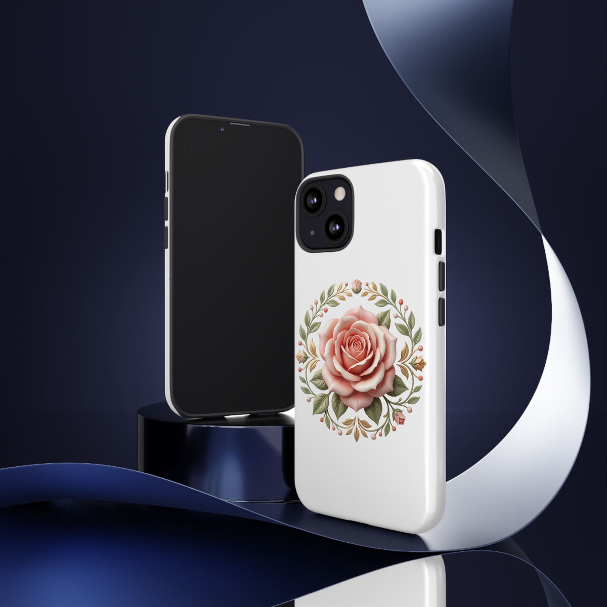 Floral Rose Wreath Tough Phone Case