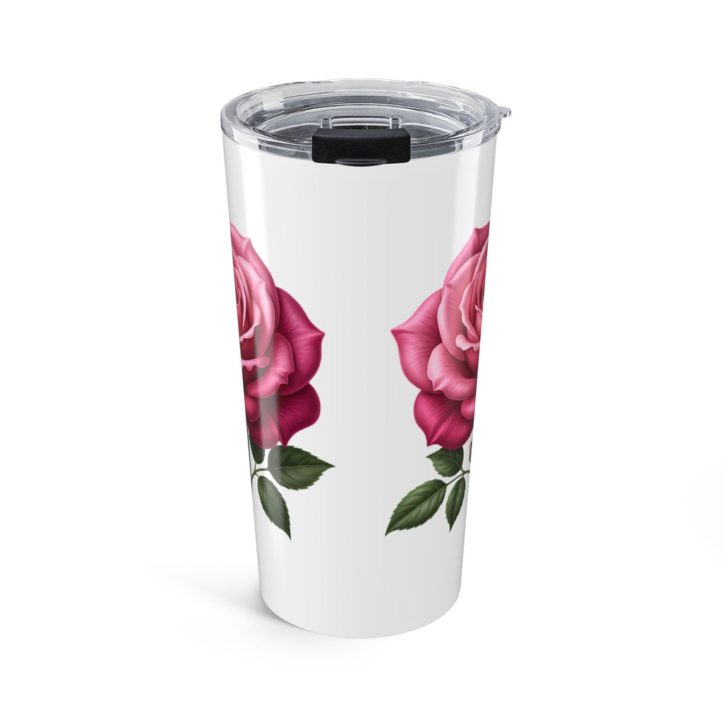 Pink Rose White Tumbler 20oz