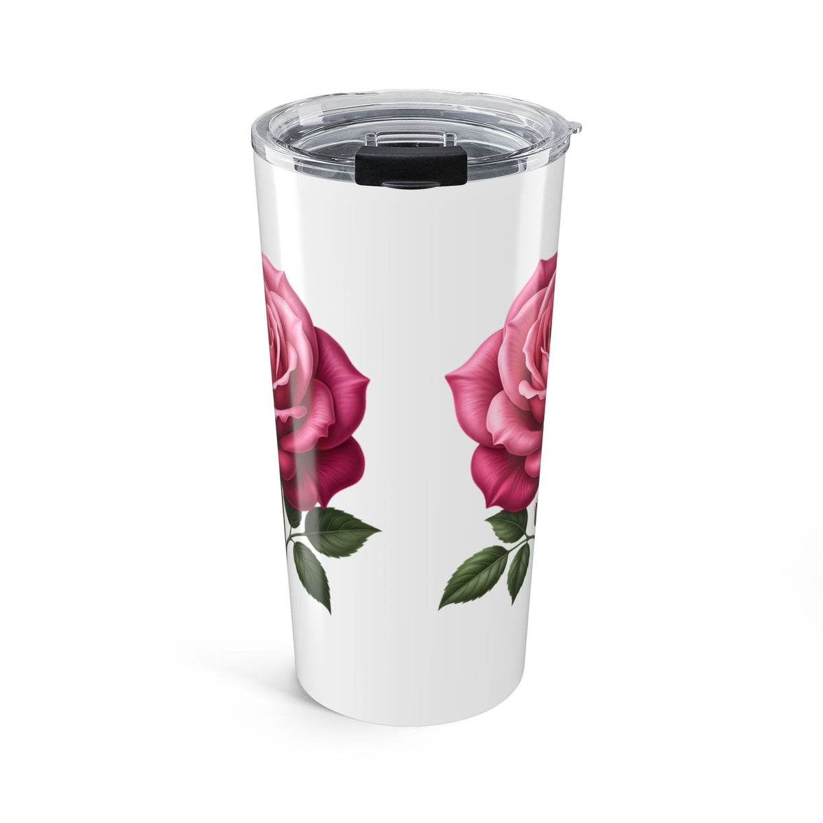 Pink Rose White Tumbler 20oz