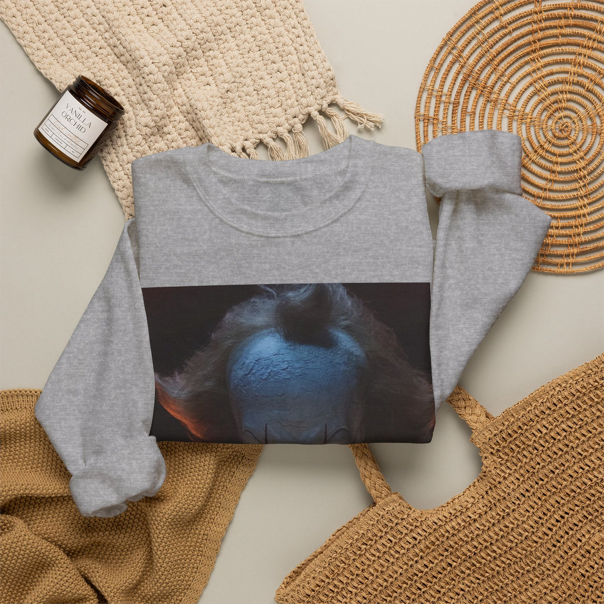 Horror Clown Crewneck Sweatshirt — Scary Pennywise Portrait