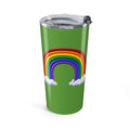 20oz Rainbow Tumbler — Insulated Travel Cup with Rainbow & Clouds