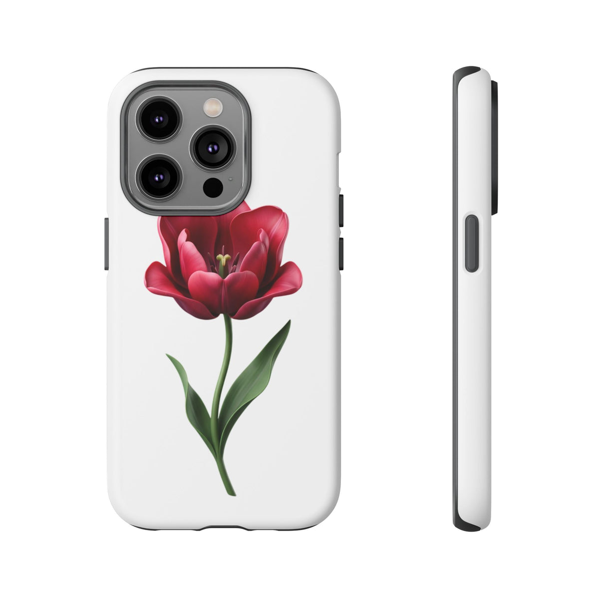Tulip Floral Tough Phone Case – Protective Blossom iPhone Cover