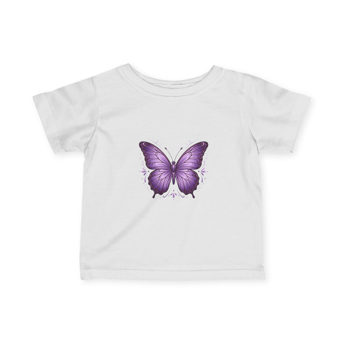 Infant T-Shirt — Purple Butterfly Baby Tee (Cute Newborn Gift)