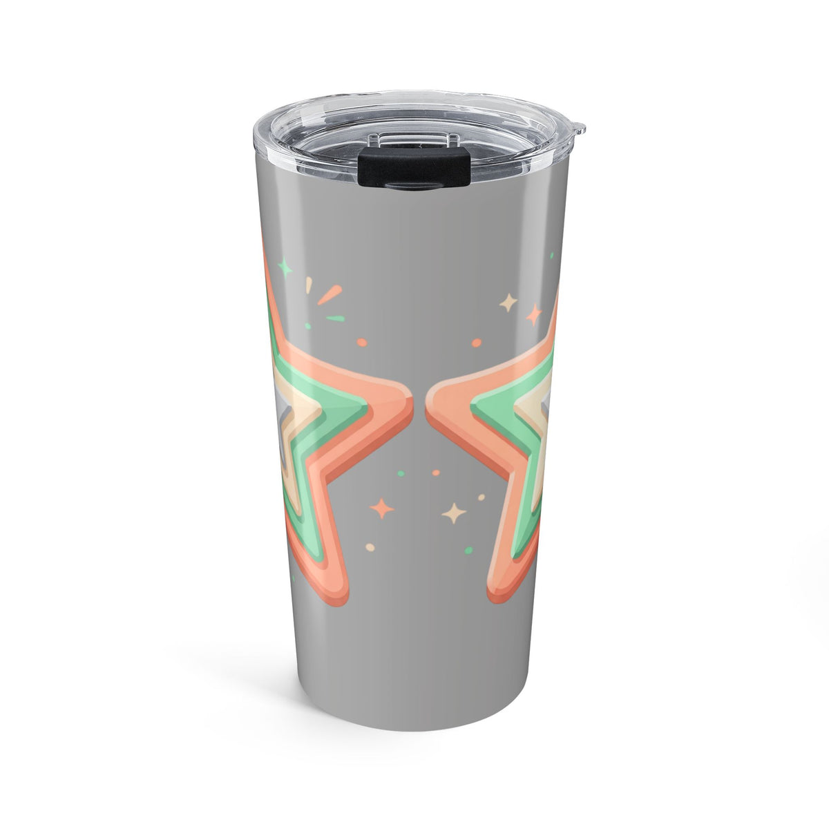 Star Design Tumbler 20oz Light Grey