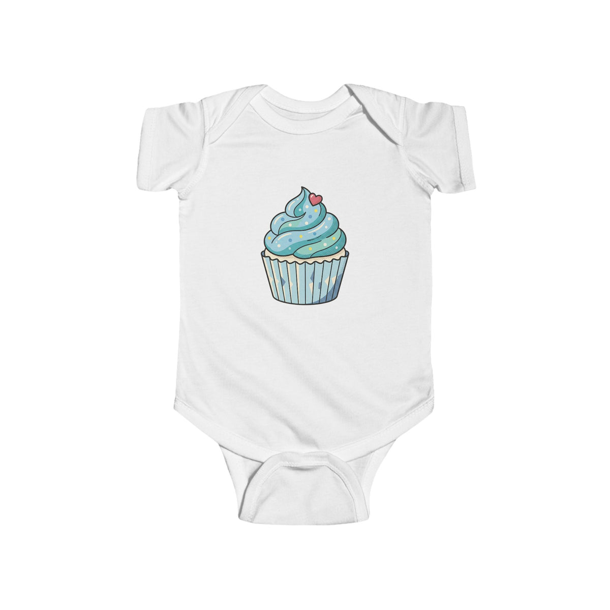 Blue Cupcake Infant Fine Jersey Bodysuit