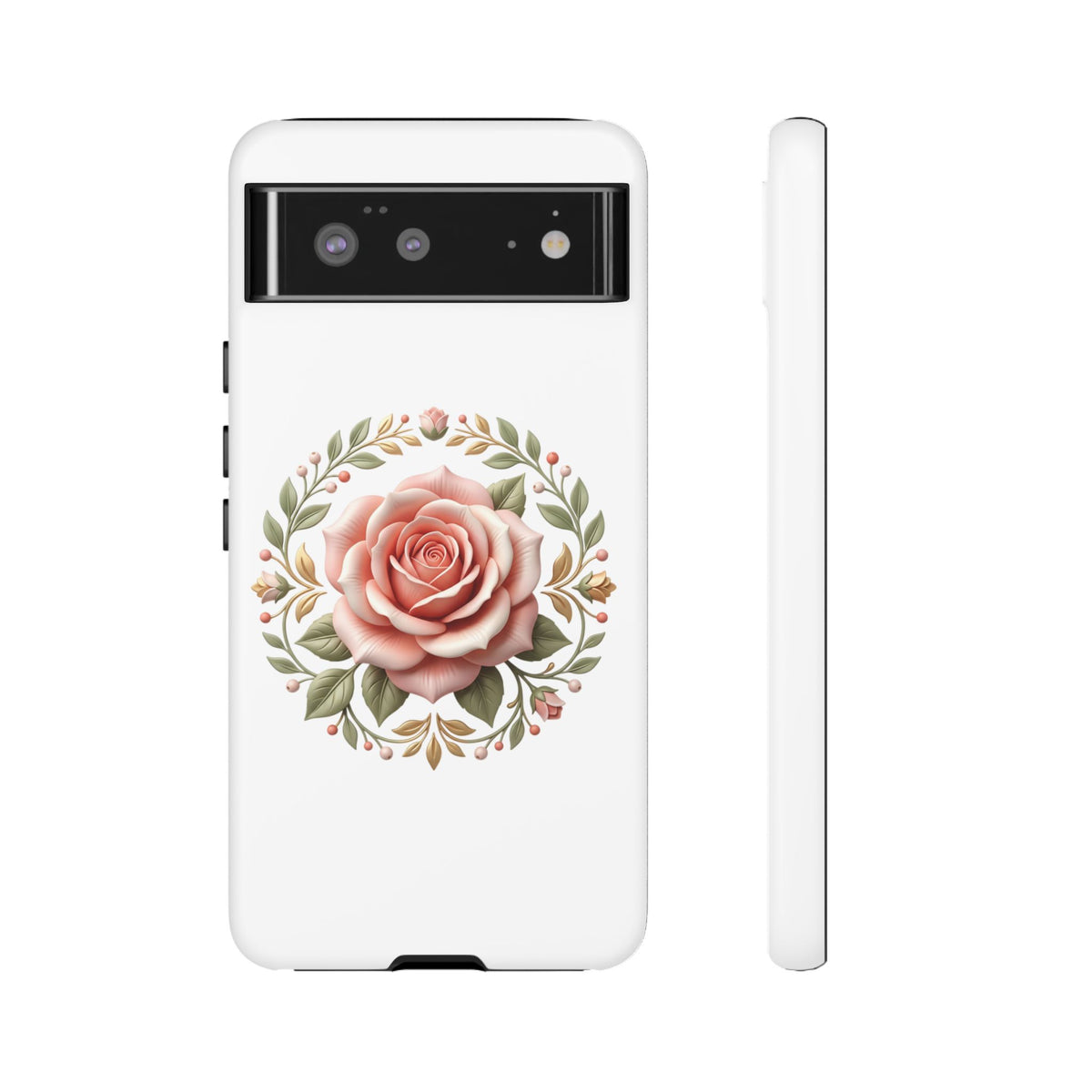 Floral Rose Wreath Tough Phone Case