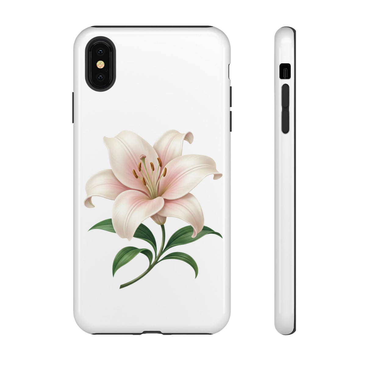 Floral Lily Phone Case — Pink Lily Tough Protective Cover
