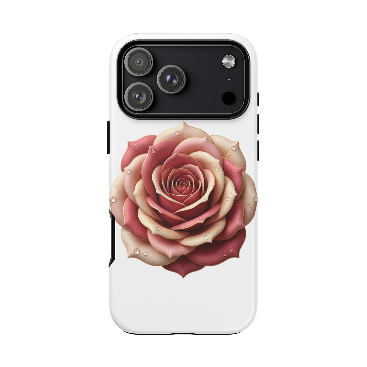 Rose Waterdrop Tough Phone Case — Protective Floral iPhone Cover