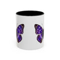 Purple Butterfly Accent Coffee Mug – Elegant Floral Butterfly Ceramic Cup