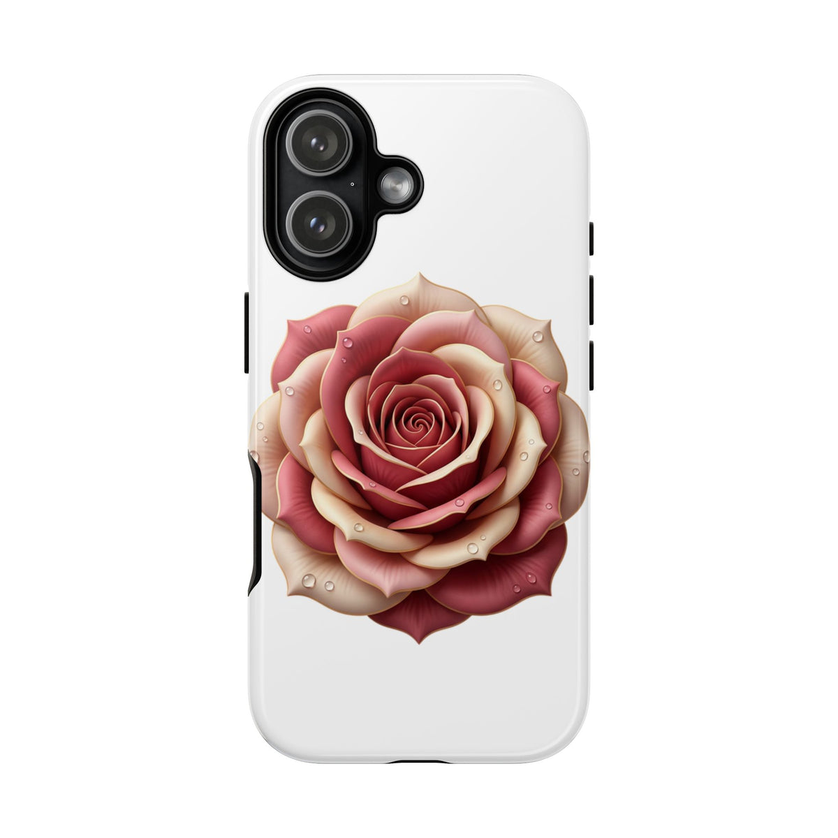 Rose Waterdrop Tough Phone Case — Protective Floral iPhone Cover