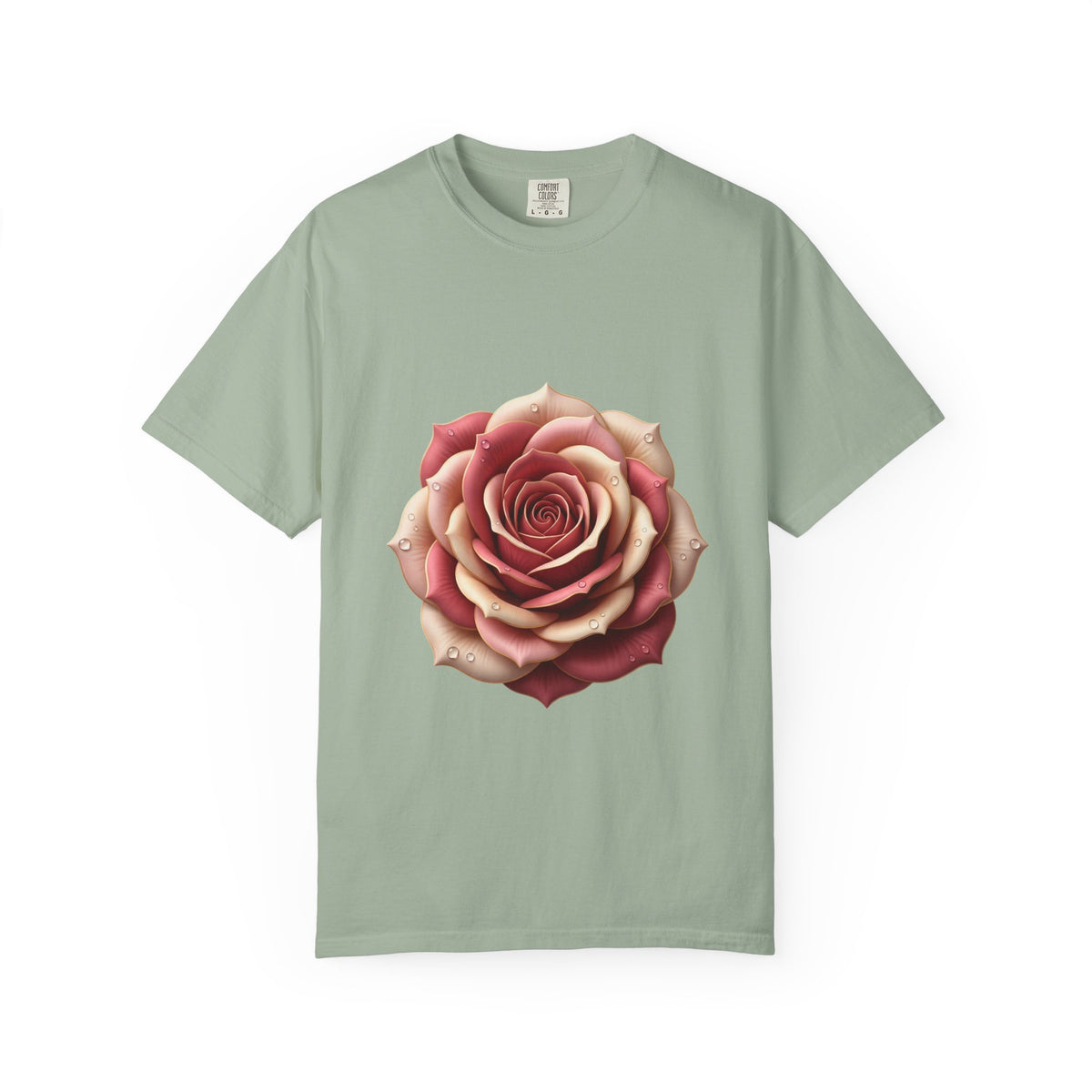 Rose Bloom Graphic T-Shirt — Realistic Pink Rose Floral Tee