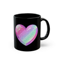 Glittery Heart Black Mug (11oz, 15oz)