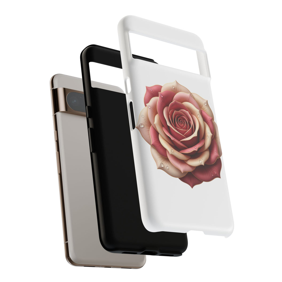 Rose Waterdrop Tough Phone Case — Protective Floral iPhone Cover