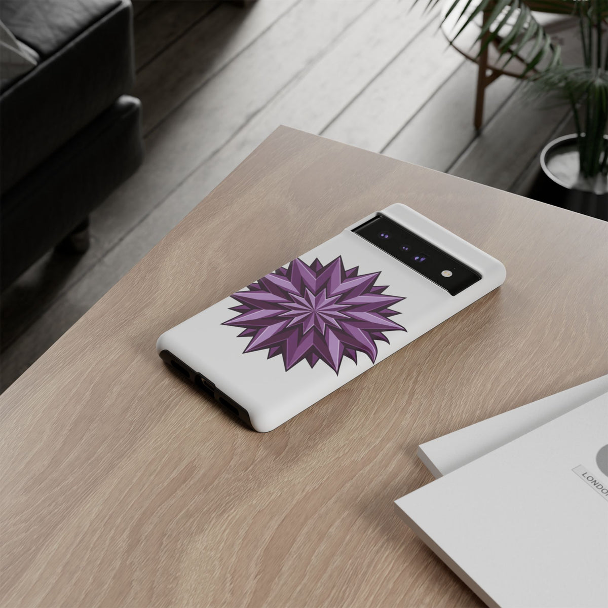 Purple Geometric Star Phone Case
