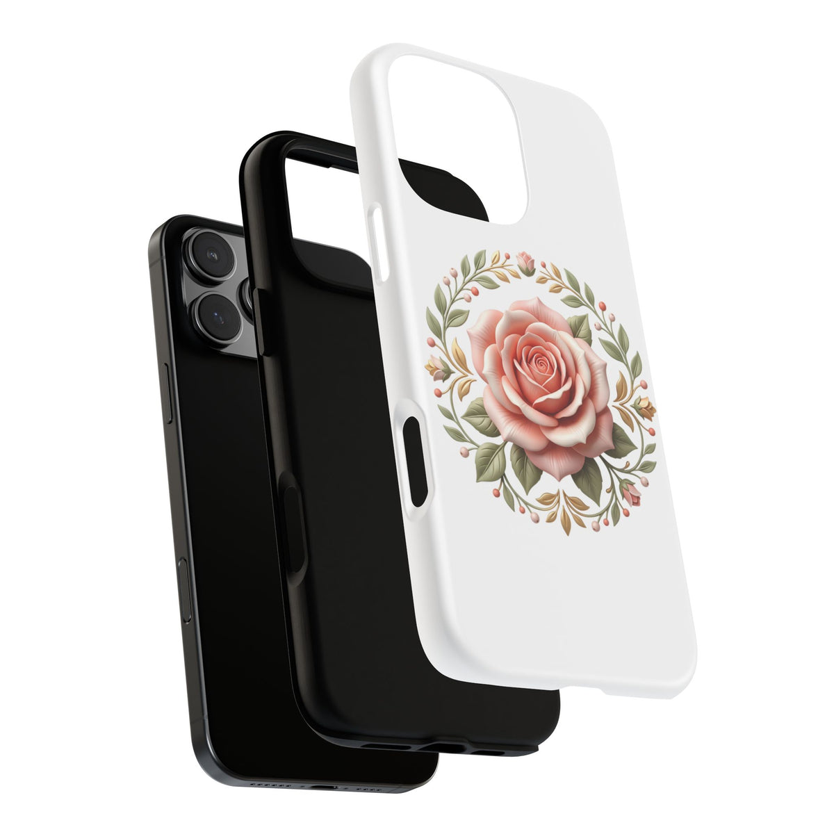 Floral Rose Wreath Tough Phone Case