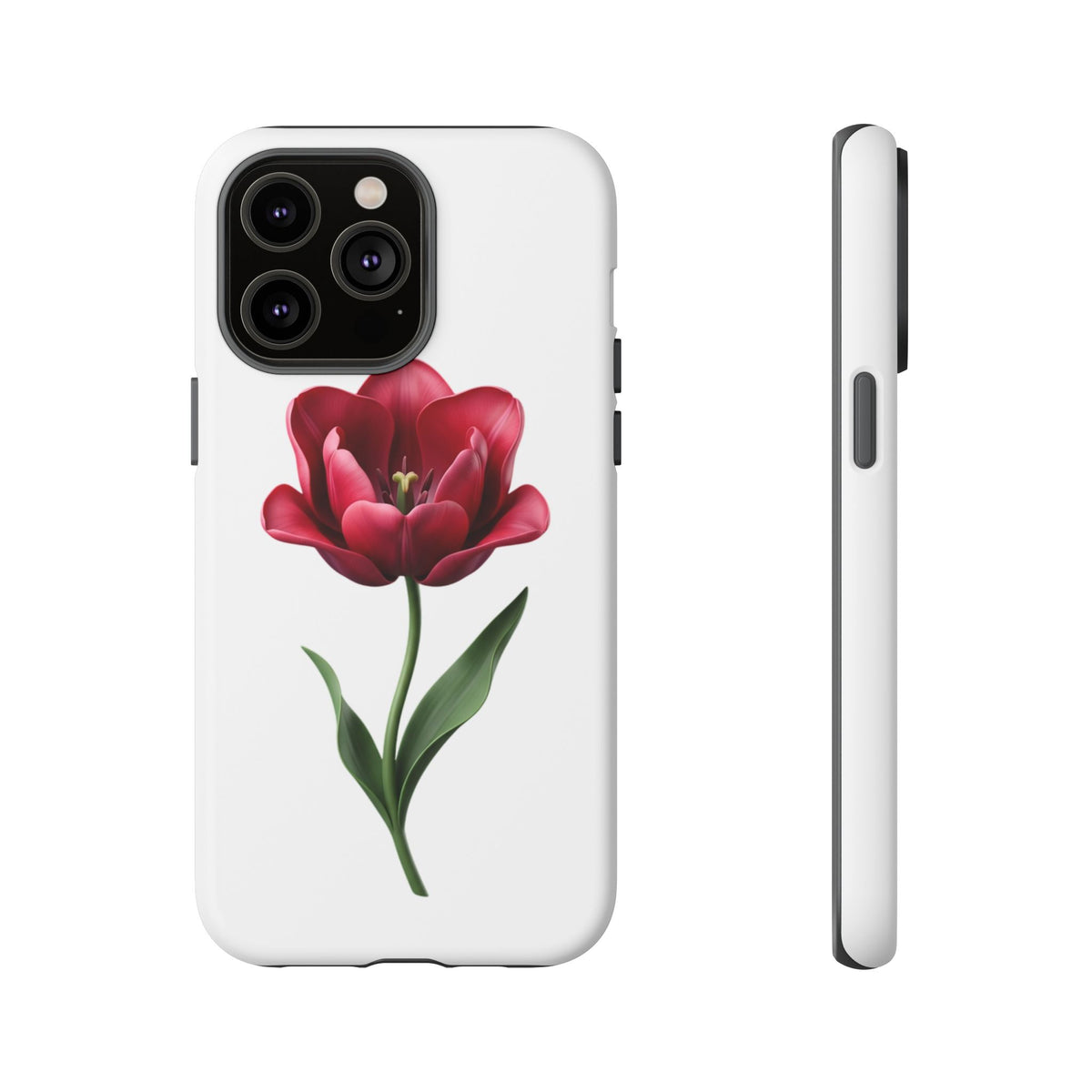 Tulip Floral Tough Phone Case – Protective Blossom iPhone Cover