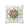 Gold Nautical Star Decorative Pillowcase — Coastal Boho Accent
