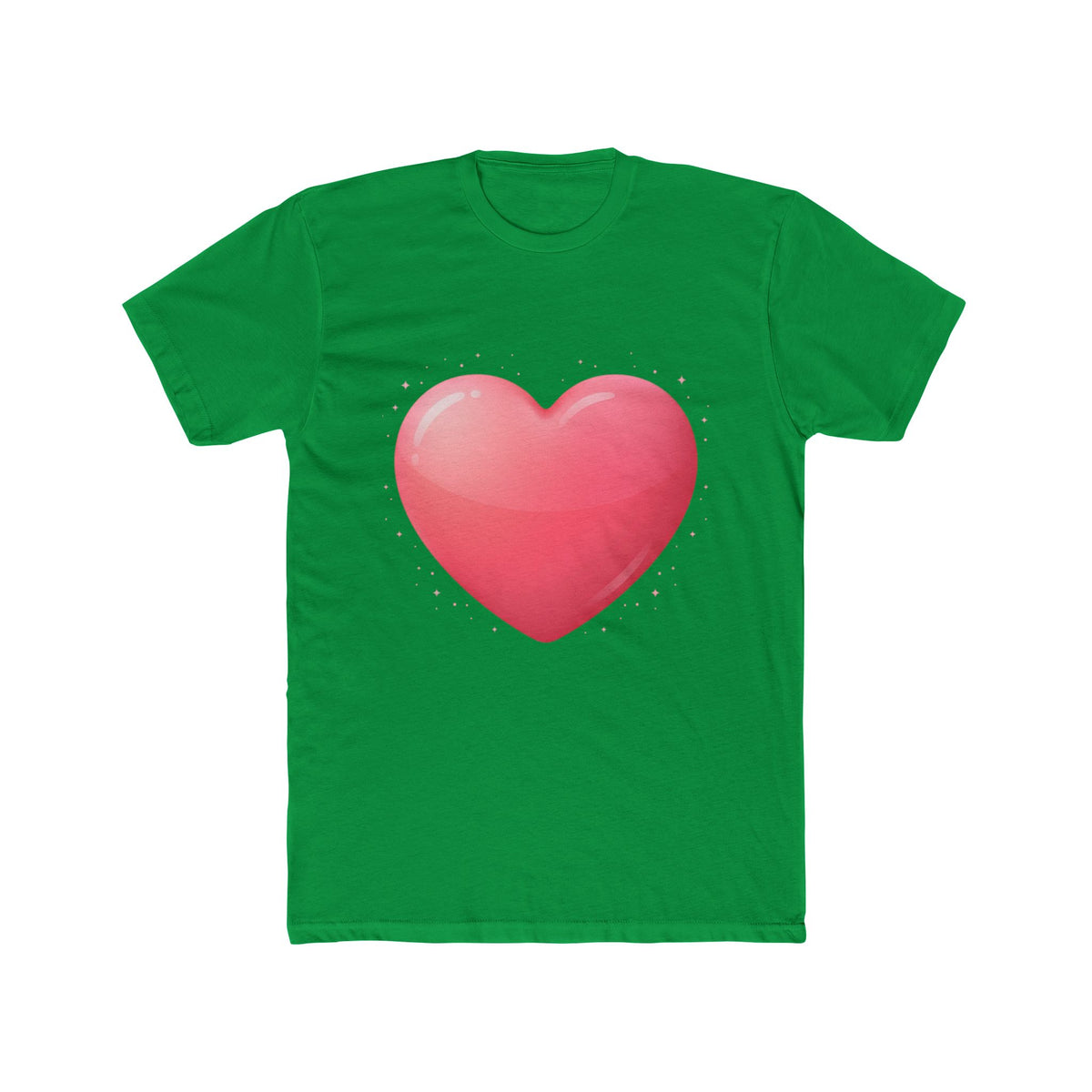Pink Heart Unisex Cotton Crew Tee