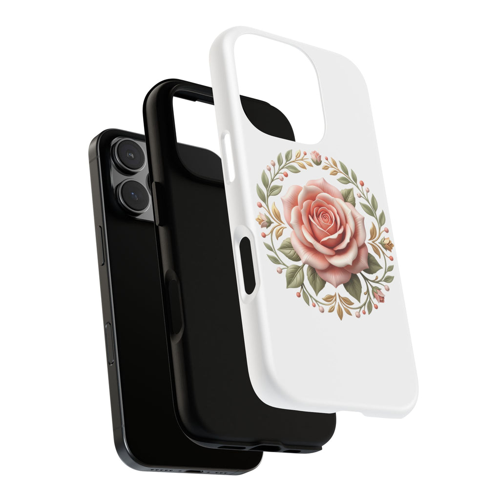 Floral Rose Wreath Tough Phone Case
