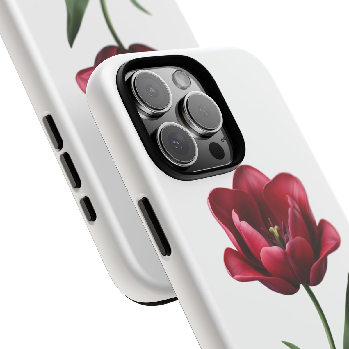 Tulip Floral Tough Phone Case – Protective Blossom iPhone Cover